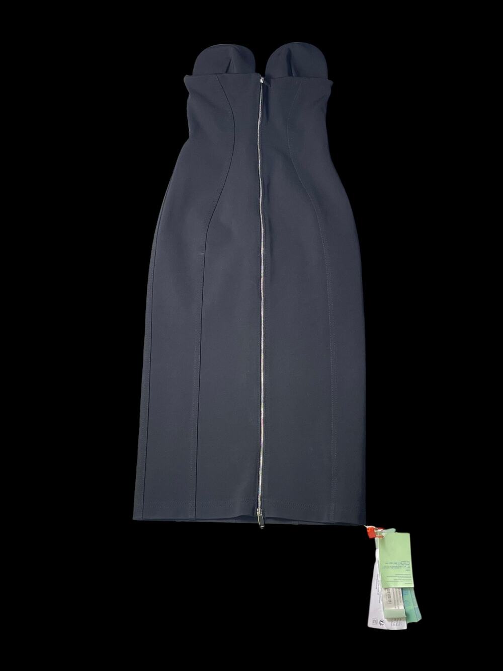 2013 Off-White Virgil Ablohland Black Midi Dress 36EU Eco-Friendly Made in Italy